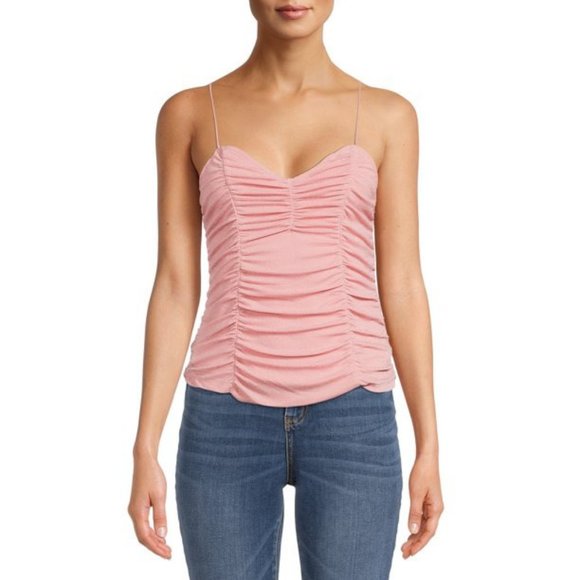 No Boundaries Juniors Sequin Tank Top Pink - Picture 2 of 3